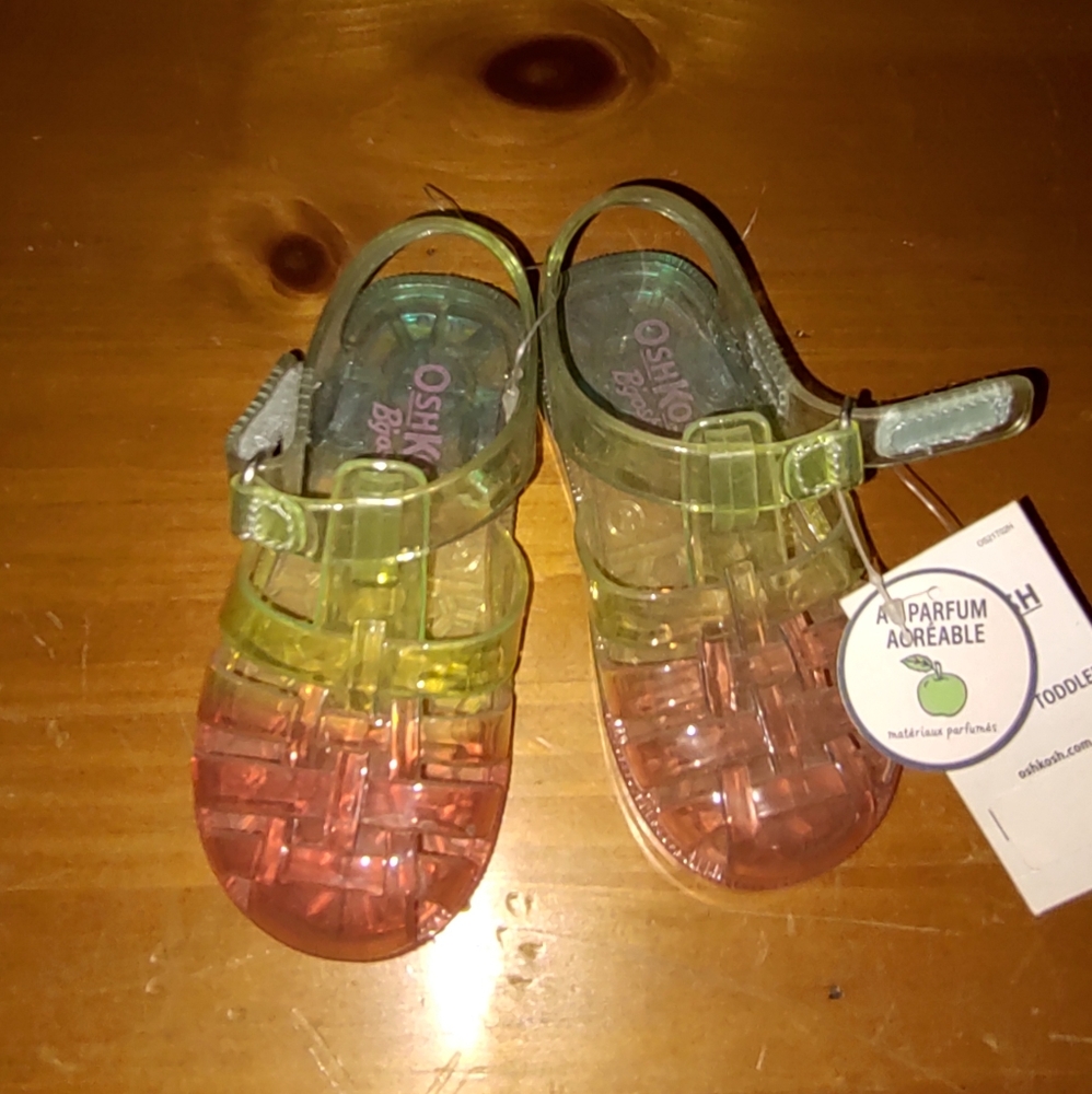 👻3 for $15 Mix & Match👻OshKosh B'gosh Little Girls' Rainbow Jelly Sandals